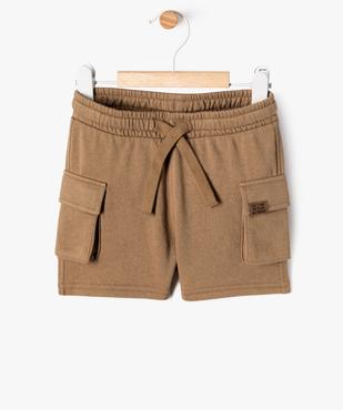 Short en maille coupe cargo bébé garçon vue1 - GEMO(BEBE DEBT) - GEMO