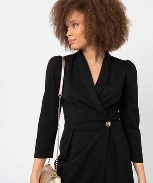 Robe femme à manches longues coupe portefeuille vue2 - GEMO(FEMME PAP) - GEMO