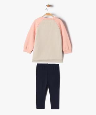 Ensemble bébé fille 2 pièces : robe sweat + legging - Camps United vue4 - CAMPS UNITED - GEMO