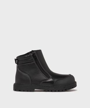 Boots fourrés à semelle crantée avec double zip garçon - Buggy vue1 - BUGGY - GEMO