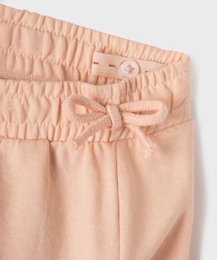 Short en maille French Terry avec taille élastique fille vue3 - GEMO 4G FILLE - GEMO
