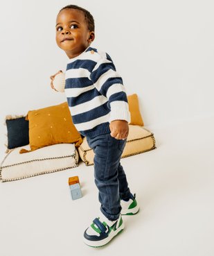 Pantalon slim en toile extensible bébé garçon vue4 - GEMO 4G BEBE - GEMO