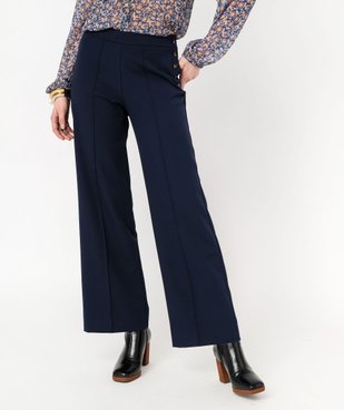 Pantalon large avec fermeture boutonnée sur le côté femme vue1 - GEMO(FEMME PAP) - GEMO