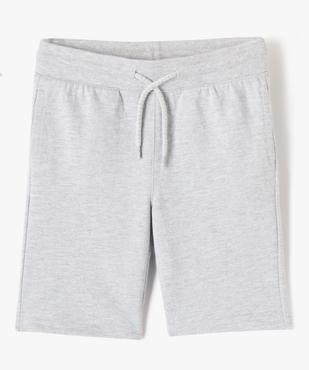 Bermuda en maille avec ceinture en bord-côte garçon vue1 - GEMO (ENFANT) - GEMO