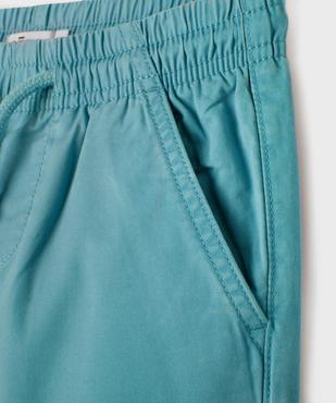 Pantalon jogger en twill de coton taille élastique garçon vue2 - GEMO (ENFANT) - GEMO