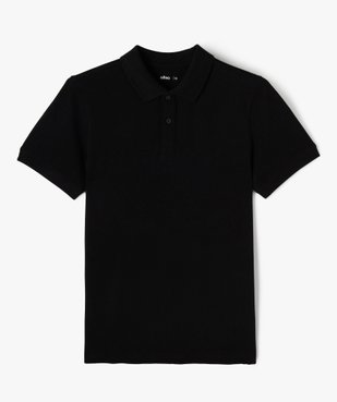 Polo à manches courtes uni en maille piquée garçon vue1 - GEMO (JUNIOR) - GEMO