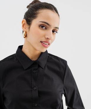 Chemise cintrée en coton extensible femme vue4 - GEMO(FEMME PAP) - GEMO