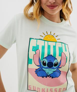 Tee-shirt manches courtes imprimé patiné femme - Stitch vue2 - LILO & STITCH - GEMO