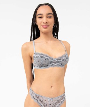 Soutien-gorge à armatures forme corbeille en dentelle vue1 - GEMO(HOMWR FEM) - GEMO
