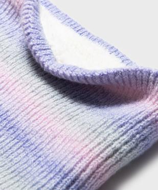 Tour de cou en maille avec doublure sherpa fille vue2 - GEMO (ENFANT) - GEMO