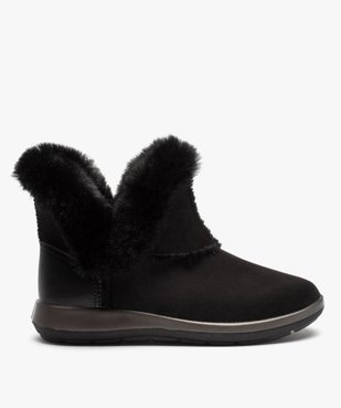 Boots fourrées femme confort en suédine unie vue1 - GEMO (CONFORT) - GEMO