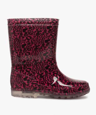 Bottes de pluie fille imprimées à semelle lumineuse vue1 - GEMO (ENFANT) - GEMO