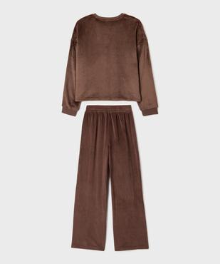 Pyjama en velours fille vue4 - GEMO (JUNIOR) - GEMO