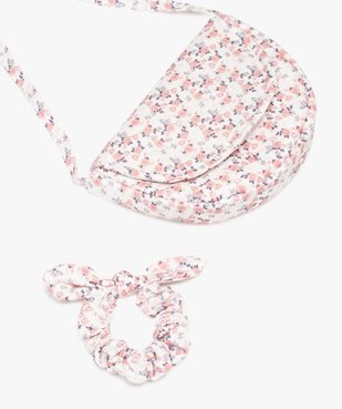 Sac fille à motifs fleuris avec chouchou pour les cheveux assorti vue3 - GEMO (ENFANT) - GEMO