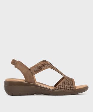 Sandales confort à talon compensé femme - G'flex vue1 - G'FLEX - GEMO