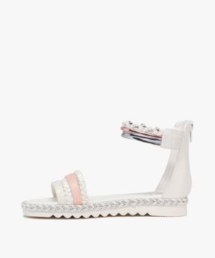 Sandales montantes à brides pailletées et talon zippé fille vue3 - LOVELY WINGS - GEMO