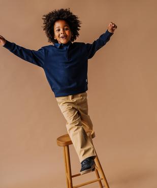 Pantalon large en coton stretch avec taille ajustable garçon vue5 - GEMO (ENFANT) - GEMO