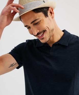 Polo manches courtes à col fantaisie homme vue2 - GEMO 4G HOMME - GEMO