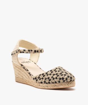 Sandales femme à talon compensé et bout fermé vue2 - GEMO(URBAIN) - GEMO