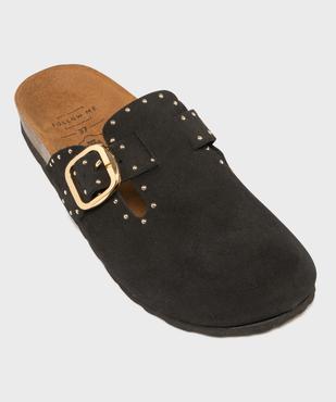 Mules sabots dessus cuir avec clous métalliques femme - Follow Me vue5 - FOLLOW ME - GEMO