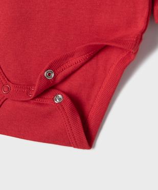 Body manches longues motifs coeurs bébé fille (lot de 3) vue2 - GEMO 4G BEBE - GEMO