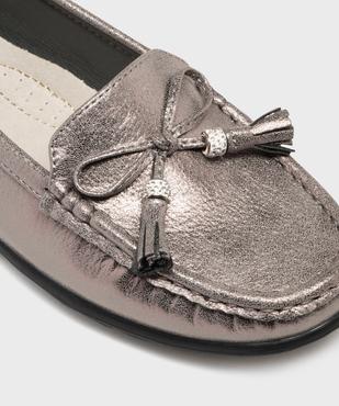 Mocassins femme dessus souple et uni à détails strass vue6 - G'FLEX - GEMO