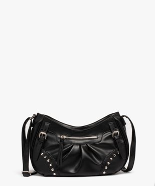 Sac besace demi-lune souple à clous femme vue1 - GEMO (ACCESS) - GEMO