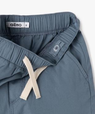 Bermuda en toile légère à taille élastiquée garçon vue2 - GEMO (ENFANT) - GEMO
