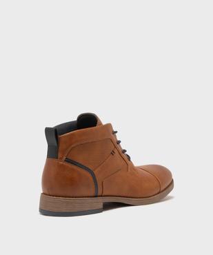 Low-boots à bout droit à lacets homme - Mario Baldano vue4 - MARIO BALDANO - GEMO