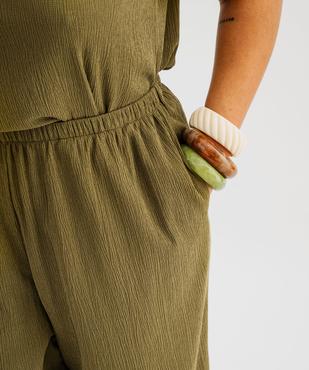 Pantalon ample à ceinture élastique femme grande taille vue2 - GEMO 4G GT - GEMO