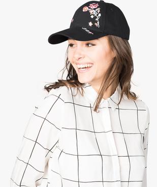 Casquette en satin avec broderies fleurs vue1 - GEMO (ACCESS) - GEMO