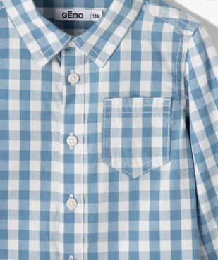 Ensemble bébé garçon 2 pièces : chemise à carreaux + tee-shirt à manches longues vue4 - GEMO(BEBE DEBT) - GEMO