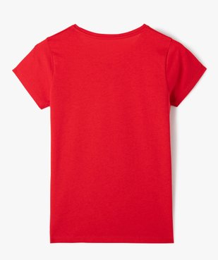 Tee-shirt uni à manches courtes fille vue3 - GEMO 4G FILLE - GEMO