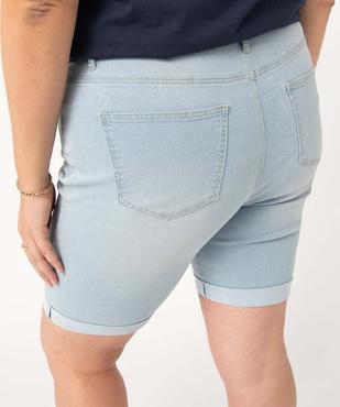 Bermuda en jean à revers femme grande taille vue2 - GEMO 4G GT - GEMO