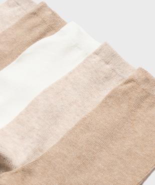 Chaussettes femme à tige haute en coton (lot de 5) vue2 - GEMO 4G FEMME - GEMO