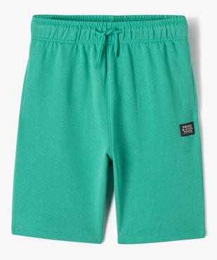 Bermuda en maille avec ceinture élastique garçon vue1 - GEMO (JUNIOR) - GEMO