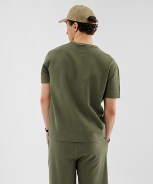 Tee-shirt manches courtes en maille fantaisie homme vue3 - GEMO 4G HOMME - GEMO