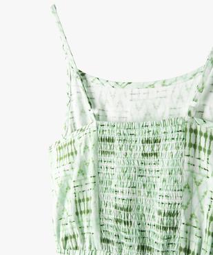 Robe fluide à fines bretelles et smocks au dos tie-and-dye fille vue2 - GEMO 4G FILLE - GEMO