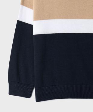 Pull en fine maille de coton garçon vue2 - GEMO (ENFANT) - GEMO