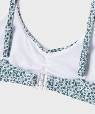 Maillot de bain 2 pièces fleuri fille vue3 - GEMO (JUNIOR) - GEMO