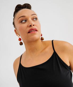 Débardeur à fines bretelles en coton stretch femme grande taille vue7 - GEMO 4G GT - GEMO