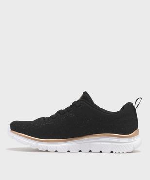 Baskets en mesh léger et pailleté femme - Skechers vue3 - SKECHERS - GEMO
