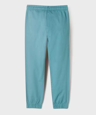 Pantalon jogger en twill de coton taille élastique garçon vue3 - GEMO (ENFANT) - GEMO