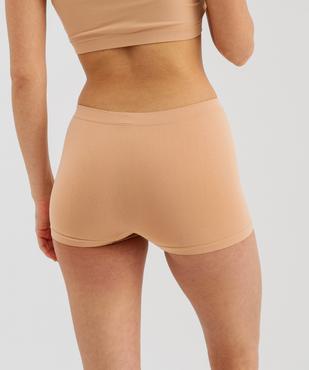 Boxer sans coutures en matière recyclée extensible femme vue2 - GEMO 4G FEMME - GEMO