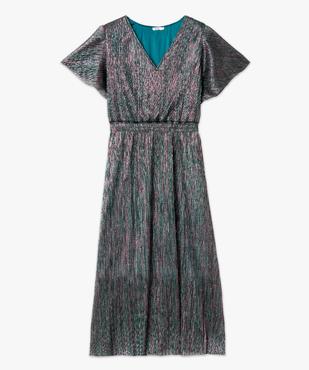 Robe à manches courtes en maille scintillante femme grande taille vue4 - GEMO (G TAILLE) - GEMO