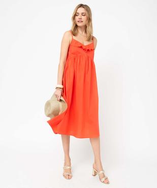 Robe femme à bretelles longueur midi vue1 - GEMO(FEMME PAP) - GEMO