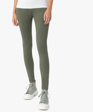 Legging uni en coton extensible femme vue1 - GEMO 4G FEMME - GEMO