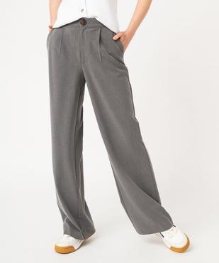 Pantalon fluide coupe large avec pinces femme vue2 - GEMO(FEMME PAP) - GEMO