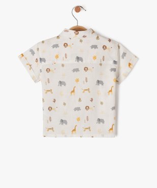 Chemise à manches courtes avec motifs bébé garçon vue3 - GEMO(BEBE DEBT) - GEMO