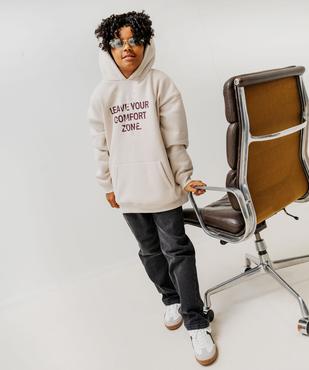 Sweat à capuche avec inscription sur le buste garçon vue5 - GEMO 4G GARCON - GEMO